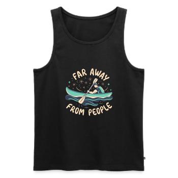 Rudern - Männer Premium Bio Tank Top - Schwarz - Vorne - Michal (187cm)