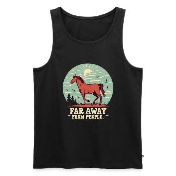 Reiten - Männer Premium Bio Tank Top - Schwarz - Vorne - Michal (187cm)
