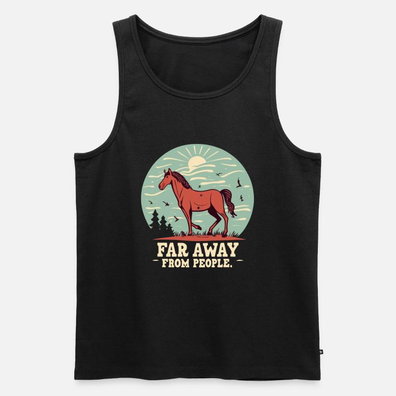 Reiten - Männer Premium Bio Tank Top - Schwarz
