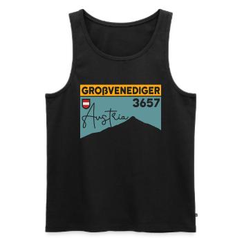 Großvenediger Ski Tour Mountain Tour Hike Souvenir - Men's Premium Organic Tank Top - black - Front - Michal (187cm)