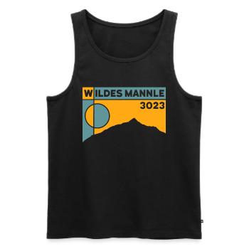 Wildes Mannle Randonnée Randonnée Ski De Randonnée Souvenirs - Débardeur bio Premium Homme - noir - Devant - Michal (187cm)