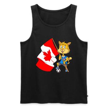 Fan Cat Canada - Débardeur bio Premium Homme - noir - Devant - Michal (187cm)