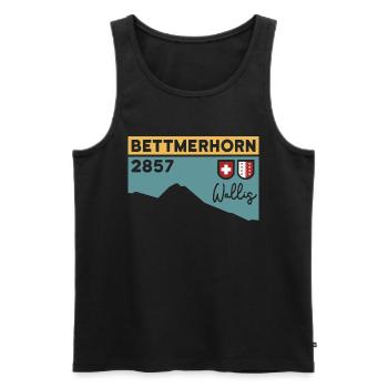 Bettmerhorn Bettmeralp Hike Hiking Valais - Men's Premium Organic Tank Top - black - Front - AI Model Male 178 light (178cm)