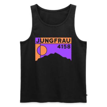 Bernese Oberland Jungfraujoch Mountain Jungfrau Ski Tour - Men's Premium Organic Tank Top - black - Front - Michal (187cm)