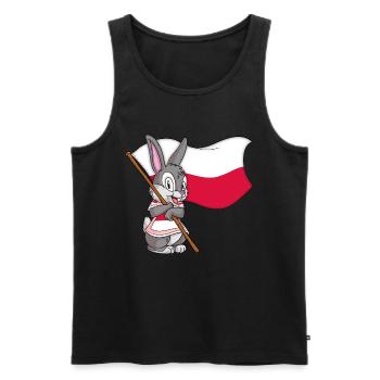 Poland Rabbit - Men's Premium Organic Tank Top - black - Front - Michal (187cm)