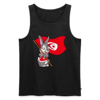 Tunisia Rabbit - Men's Premium Organic Tank Top - black - Front - AI Model Male 178 light (178cm)