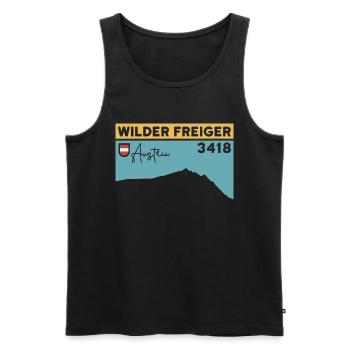 Wild Freiger Mountain Tour Red Ridge Summit Altitude - Men's Premium Organic Tank Top - black - Front - Michal (187cm)
