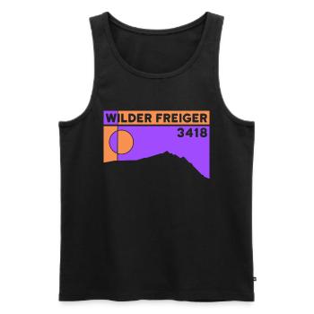 Wilder Freiger Bergtour Roter Grat Gipfel Höhe - Männer Premium Bio Tank Top - Schwarz - Vorne - AI Model Male 178 light (178cm)