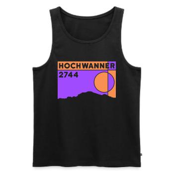 Berg Hochwanner Bergtour Skitour Normalweg Wandern - Männer Premium Bio Tank Top - Schwarz - Vorne - AI Model Male 178 light (178cm)