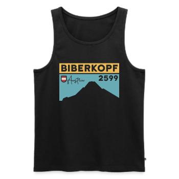 Biberkopf Höhe Warth Schröcken Skigebiet Wandern - Männer Premium Bio Tank Top - Schwarz - Vorne - Michal (187cm)