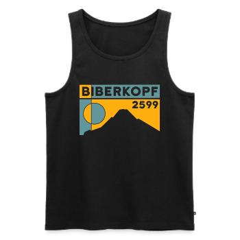Biberkopf Höhe Wanderung Warth Schröcken Skigebiet - Männer Premium Bio Tank Top - Schwarz - Vorne - Michal (187cm)