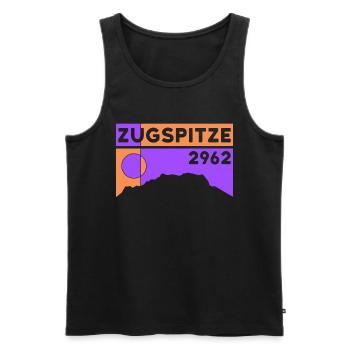 Zugspitze Höhe Hiking Hike Railway Garmisch - Men's Premium Organic Tank Top - black - Front - AI Model Male 178 light (178cm)