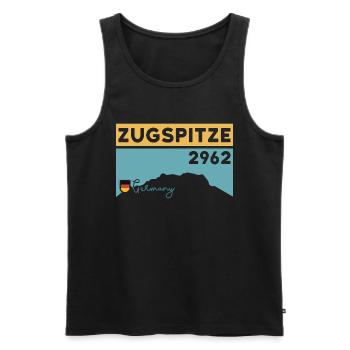 Zugspitze Höhe Randonnée Train Allemagne - Débardeur bio Premium Homme - noir - Devant - AI Model Male 178 light (178cm)