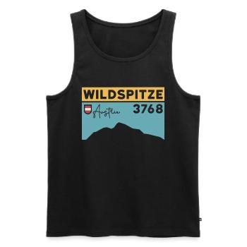 Wildspitze ski tour high tour normal route hike - Men's Premium Organic Tank Top - black - Front - AI Model Male 178 light (178cm)