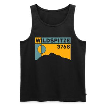 Wildspitze ski tour high tour normal route hike - Men's Premium Organic Tank Top - black - Front - AI Model Male 178 light (178cm)