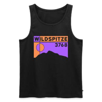 Wildspitze ski tour high tour normal route hike - Men's Premium Organic Tank Top - black - Front - AI Model Male 178 light (178cm)