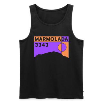 Marmolada Marmolata Dolomiten Punta Penia Wandern - Männer Premium Bio Tank Top - Schwarz - Vorne - AI Model Male 178 light (178cm)