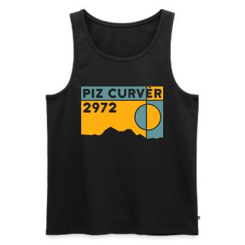 Piz Curvér Wandern Skitour Bergtour Fels Klettern - Männer Premium Bio Tank Top - Schwarz - Vorne - AI Model Male 178 light (178cm)