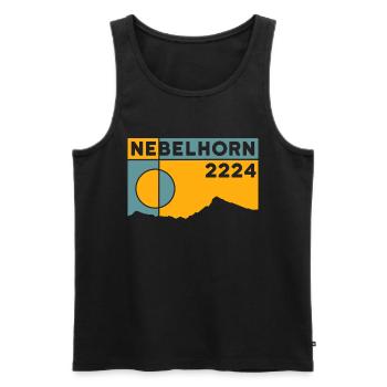 Nebelhorn Finisher Besteigung Wandern Andenken - Männer Premium Bio Tank Top - Schwarz - Vorne - AI Model Male 178 light (178cm)