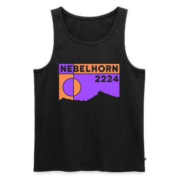Nebelhorn Finisher Besteigung Wandern Oberstdorf - Männer Premium Bio Tank Top - Schwarz - Vorne - AI Model Male 178 light (178cm)