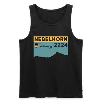Nebelhorn Finisher Besteigung Wandern Oberstdorf - Männer Premium Bio Tank Top - Schwarz - Vorne - AI Model Male 178 light (178cm)