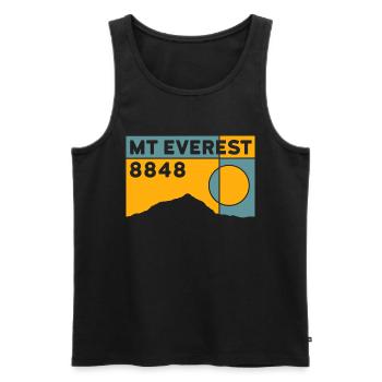 Mount Everest Base Camp Nepal Trekking Souvenir - Men's Premium Organic Tank Top - black - Front - AI Model Male 178 light (178cm)