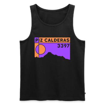 Piz Calderas, Ski de randonnée, Trail, Randonnée, Trekking en montagne - Débardeur bio Premium Homme - noir - Devant - Michal (187cm)