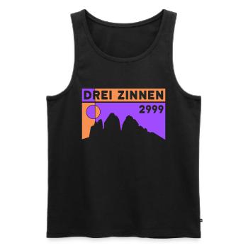 Three Peaks Tre Cime Lavaredo Dolomites Hike - Men's Premium Organic Tank Top - black - Front - AI Model Male 178 light (178cm)