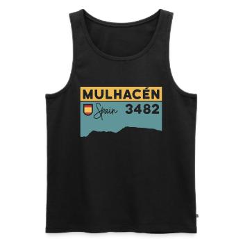 Mulhacén Tour Besteigen Wandern Sierra Nevada - Männer Premium Bio Tank Top - Schwarz - Vorne - AI Model Male 178 light (178cm)