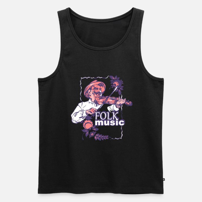 Volksarbeit - Männer Premium Bio Tank Top - Schwarz