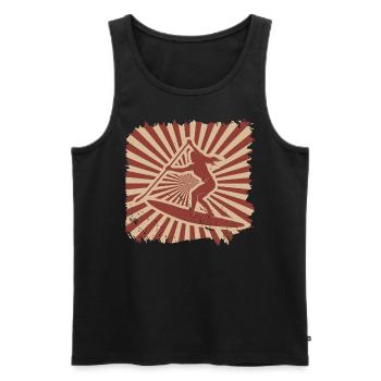 Stand up paddling - Men's Premium Organic Tank Top - black - Front - AI Model Male 178 light (178cm)