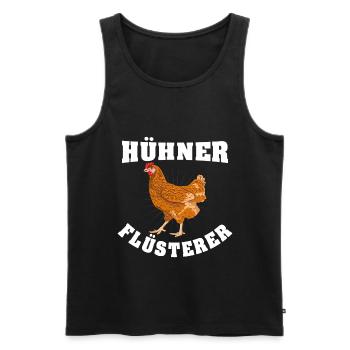 Poulet Whisperer Poulet Poulet Coq - Débardeur bio Premium Homme - noir - Devant - Michal (187cm)