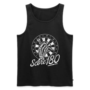 Score 180 Darts Dart Skull Skeleton Dartboard - Débardeur bio Premium Homme - noir - Devant - Michal (187cm)