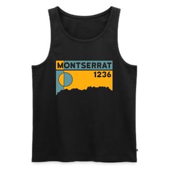 Montserrat Altitude Mountain Hiking Barcelona Gift - Men's Premium Organic Tank Top - black - Front - Michal (187cm)