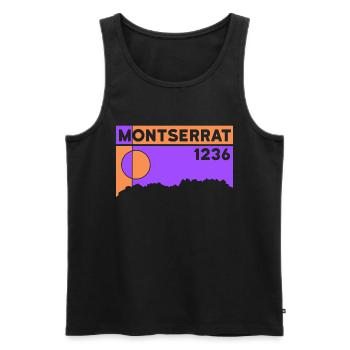 Montserrat Altitude Mountain Hiking Barcelona Gift - Men's Premium Organic Tank Top - black - Front - Michal (187cm)
