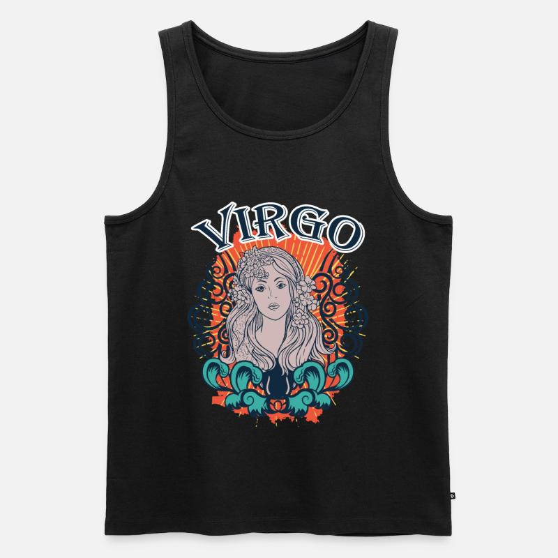 Team Jungfrau Sternzeichen Geschenk Geschenkidee - Männer Premium Bio Tank Top - Schwarz