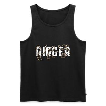 Cool bondage rigger BDSM bondage gift - Men's Premium Organic Tank Top - black - Front - AI Model Male 178 light (178cm)