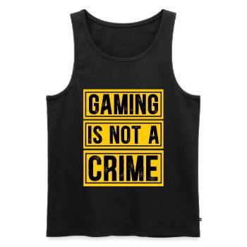 Gaming is not a crime - Männer Premium Bio Tank Top - Schwarz - Vorne - Michal (187cm)