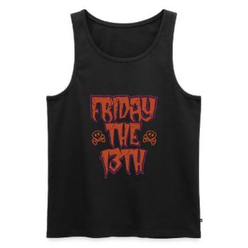 Friday the 13th - Männer Premium Bio Tank Top - Schwarz - Vorne - AI Model Male 178 light (178cm)