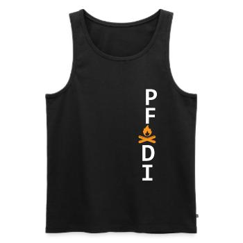 Pfadfi Feuer Pfadfinder - Männer Premium Bio Tank Top - Schwarz - Vorne - AI Model Male 178 light (178cm)