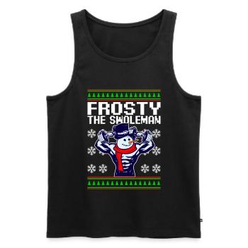 Fitness snowman bodybuilding christmas - Men's Premium Organic Tank Top - black - Front - Michal (187cm)
