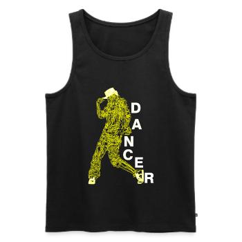 Tänzerin Tanzen Musik Spruch Tänzer Geschenk - Männer Premium Bio Tank Top - Schwarz - Vorne - AI Model Male 178 light (178cm)