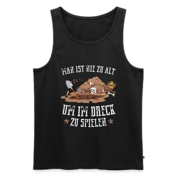 Lustig Archäologe Archäologie Ausgrabung Geschenk - Männer Premium Bio Tank Top - Schwarz - Vorne - Michal (187cm)