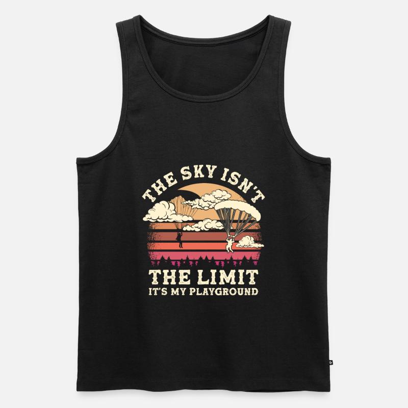 Paragliding Sky Limit - Männer Premium Bio Tank Top - Schwarz