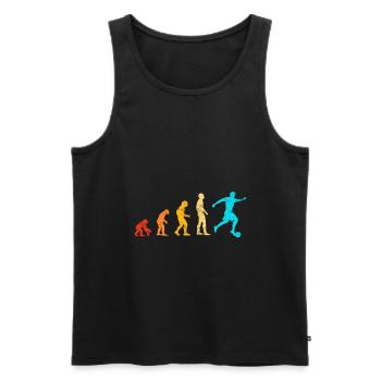 Football evolution - Men's Premium Organic Tank Top - black - Front - AI Model Male 178 light (178cm)