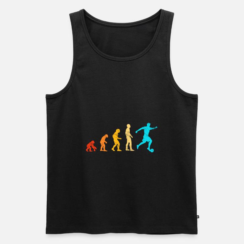 Football Evolution - Männer Premium Bio Tank Top - Schwarz
