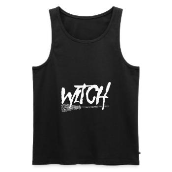 Witch - Men's Premium Organic Tank Top - black - Front - AI Model Male 178 light (178cm)