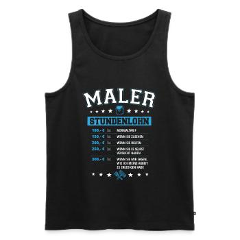 Maler Stundenlohn Meister Handwerker Lackierer Fun - Männer Premium Bio Tank Top - Schwarz - Vorne - Michal (187cm)