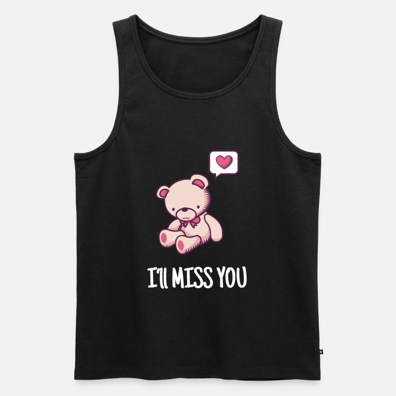 Ich werde dich vermissen Abschiedsgeschenk - Männer Premium Bio Tank Top - Schwarz