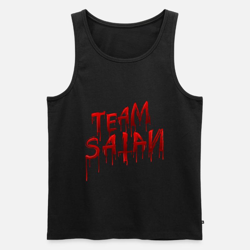 Team Satan - Männer Premium Bio Tank Top - Schwarz